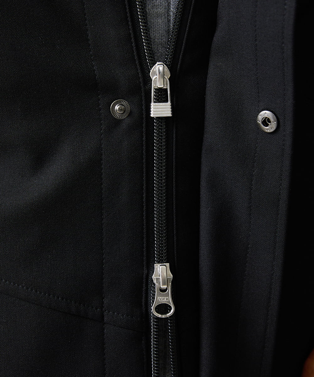 MKJAX07272 MK MICHEL KLEIN HOMME(MKミッシェルクランオム) ライナー付き / ウールタッチボンディングブルゾン ブラック(94)