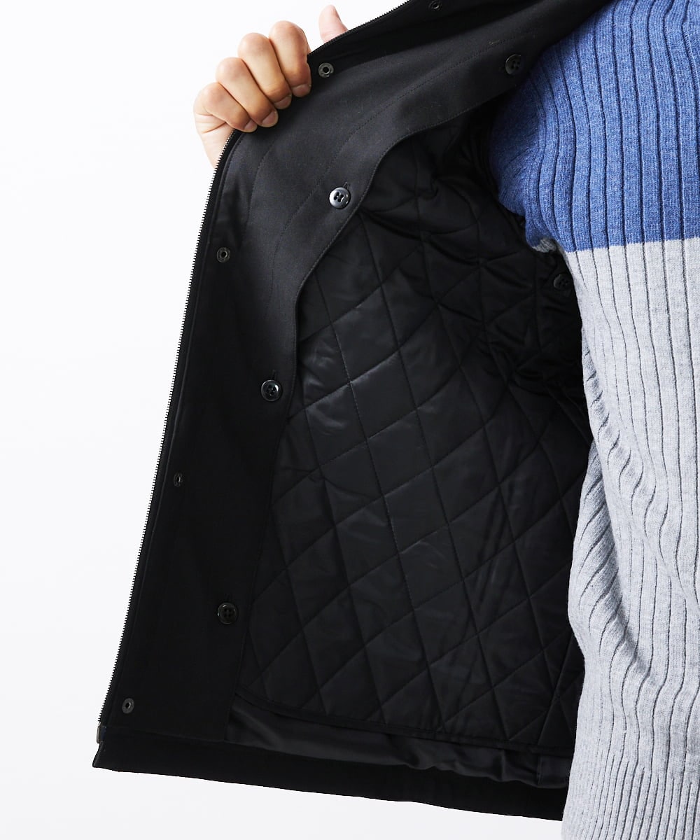 MKJAX07272 MK MICHEL KLEIN HOMME(MKミッシェルクランオム) ライナー付き / ウールタッチボンディングブルゾン ブラック(94)