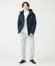 MKJAX22320 MK MICHEL KLEIN HOMME(MKミッシェルクランオム) WEB LIMITED【限定カラー】PRIMEFLEX ドビープリントダウンブルゾン ネイビー(57)