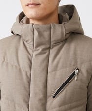 MKJAX22320 MK MICHEL KLEIN HOMME(MKミッシェルクランオム) WEB LIMITED【限定カラー】PRIMEFLEX ドビープリントダウンブルゾン ベージュ(83)