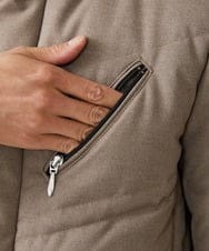 MKJAX22320 MK MICHEL KLEIN HOMME(MKミッシェルクランオム) WEB LIMITED【限定カラー】PRIMEFLEX ドビープリントダウンブルゾン ベージュ(83)