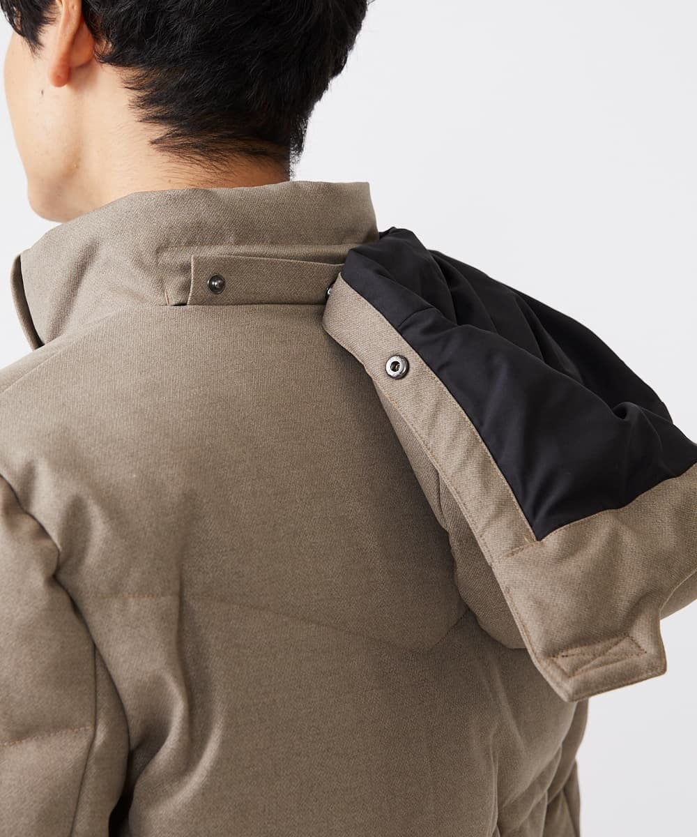 MKJAX22320 MK MICHEL KLEIN HOMME(MKミッシェルクランオム) WEB LIMITED【限定カラー】PRIMEFLEX ドビープリントダウンブルゾン ベージュ(83)
