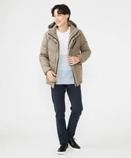 MKJAX22320 MK MICHEL KLEIN HOMME(MKミッシェルクランオム) WEB LIMITED【限定カラー】PRIMEFLEX ドビープリントダウンブルゾン ベージュ(83)