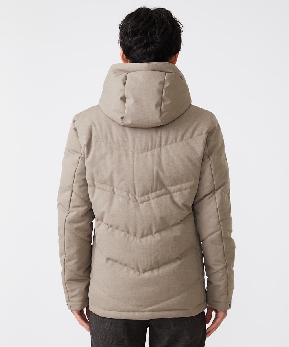 MKJAX22320 MK MICHEL KLEIN HOMME(MKミッシェルクランオム) WEB LIMITED【限定カラー】PRIMEFLEX ドビープリントダウンブルゾン ベージュ(83)
