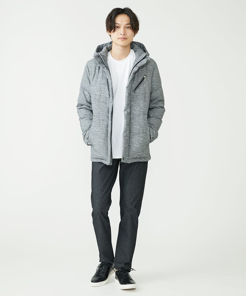 MKJAX22320 MK MICHEL KLEIN HOMME(MKミッシェルクランオム) WEB LIMITED【限定カラー】PRIMEFLEX ドビープリントダウンブルゾン グレー(92)