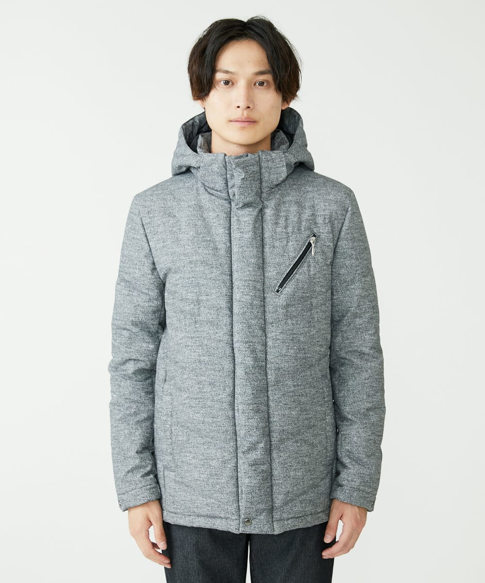 MKJAX22320 MK MICHEL KLEIN HOMME(MKミッシェルクランオム) WEB LIMITED【限定カラー】PRIMEFLEX ドビープリントダウンブルゾン グレー(92)