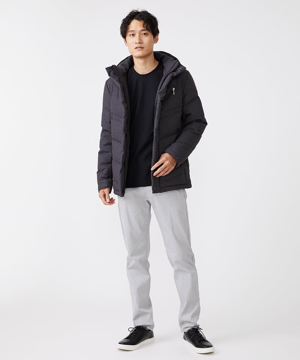 MKJAX22320 MK MICHEL KLEIN HOMME(MKミッシェルクランオム) WEB LIMITED【限定カラー】PRIMEFLEX ドビープリントダウンブルゾン ダークグレー(93)