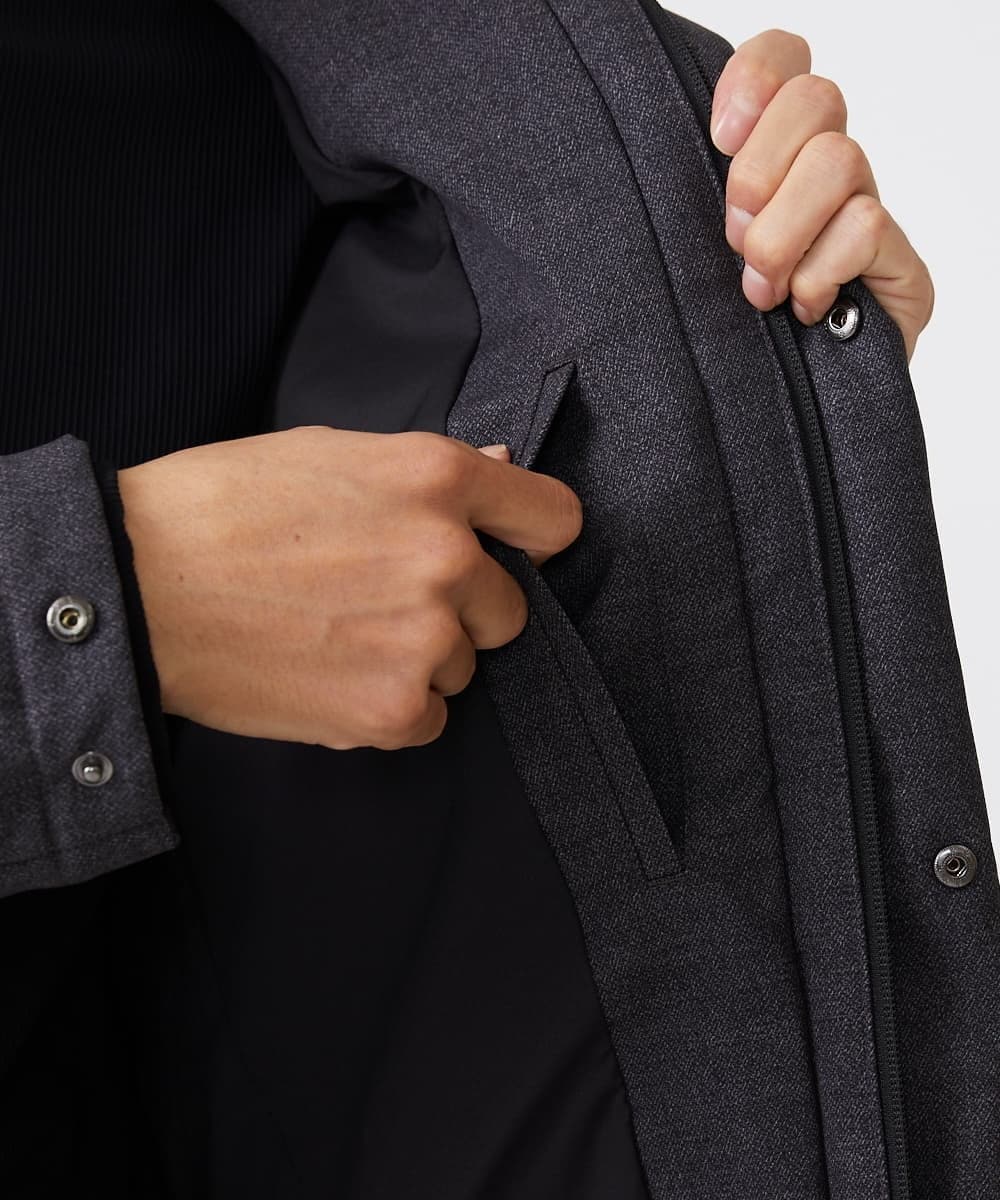 MKJAX22320 MK MICHEL KLEIN HOMME(MKミッシェルクランオム) WEB LIMITED【限定カラー】PRIMEFLEX ドビープリントダウンブルゾン ダークグレー(93)