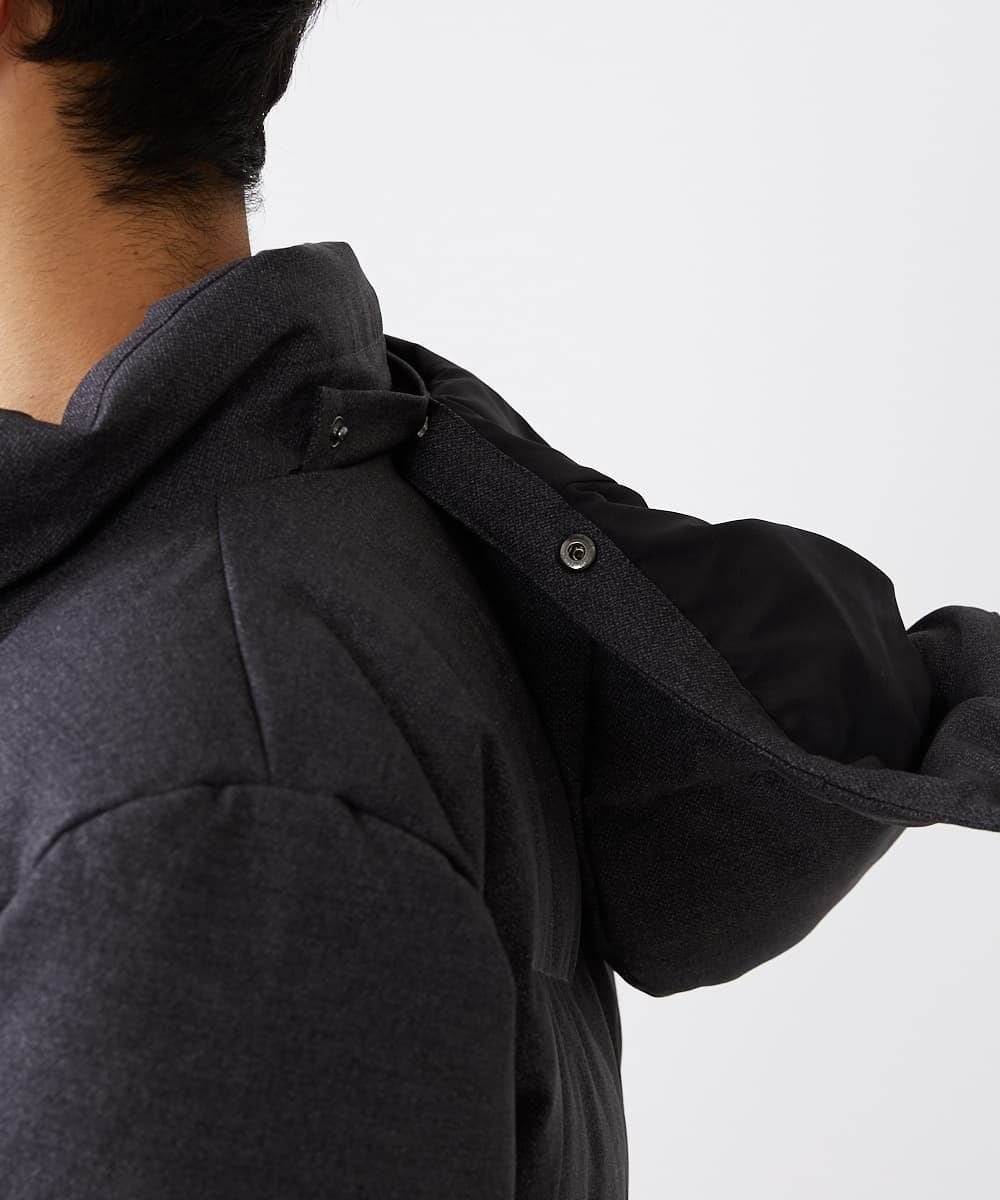 MKJAX22320 MK MICHEL KLEIN HOMME(MKミッシェルクランオム) WEB LIMITED【限定カラー】PRIMEFLEX ドビープリントダウンブルゾン ダークグレー(93)