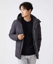 MKJAX22320 MK MICHEL KLEIN HOMME(MKミッシェルクランオム) WEB LIMITED【限定カラー】PRIMEFLEX ドビープリントダウンブルゾン ダークグレー(93)