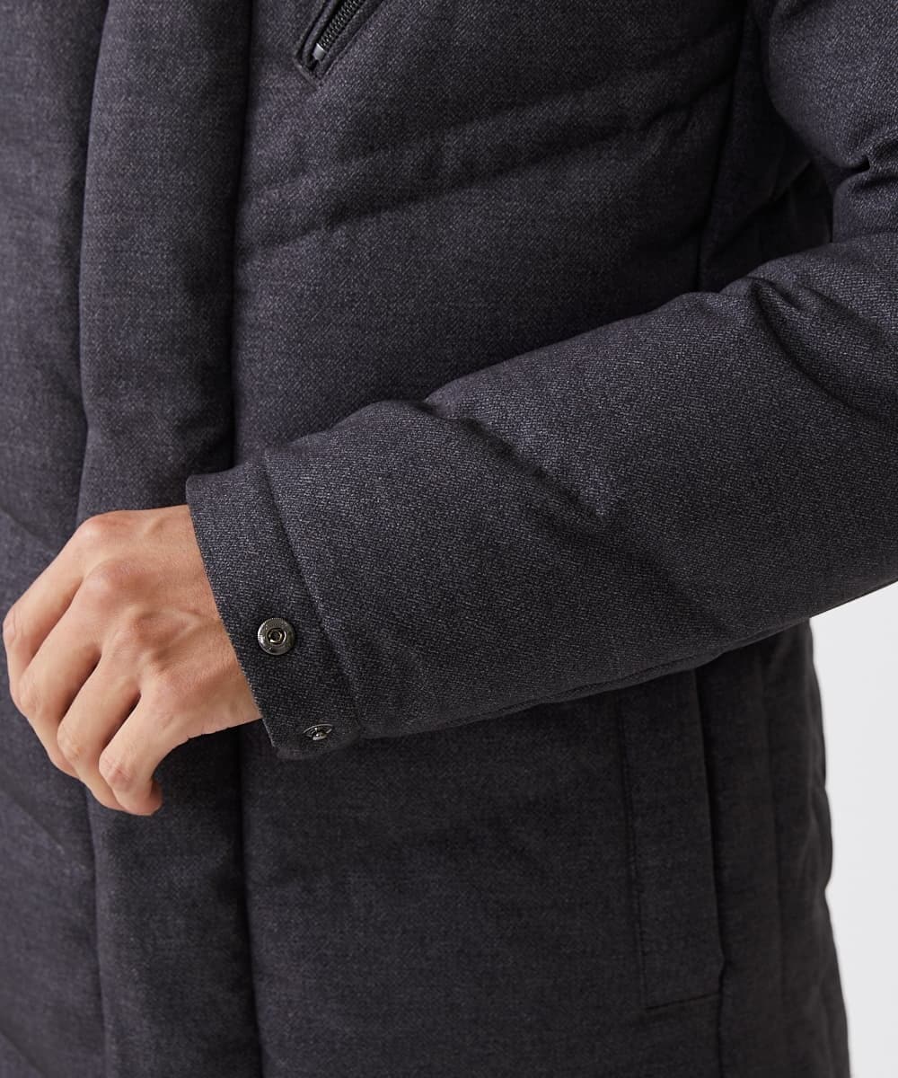 MKJAX22320 MK MICHEL KLEIN HOMME(MKミッシェルクランオム) WEB LIMITED【限定カラー】PRIMEFLEX ドビープリントダウンブルゾン ダークグレー(93)
