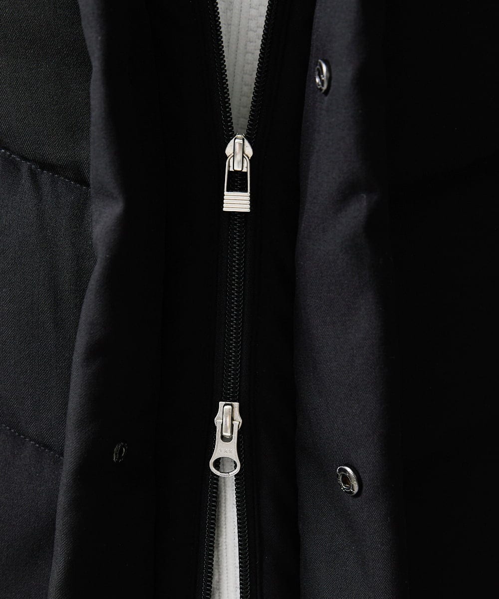 MKJAX23250 MK MICHEL KLEIN HOMME(MKミッシェルクランオム) ウールタッチ / ブラックダウンブルゾン ブラック(94)
