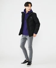 MKJAX23250 MK MICHEL KLEIN HOMME(MKミッシェルクランオム) ウールタッチ / ブラックダウンブルゾン ブラック(94)