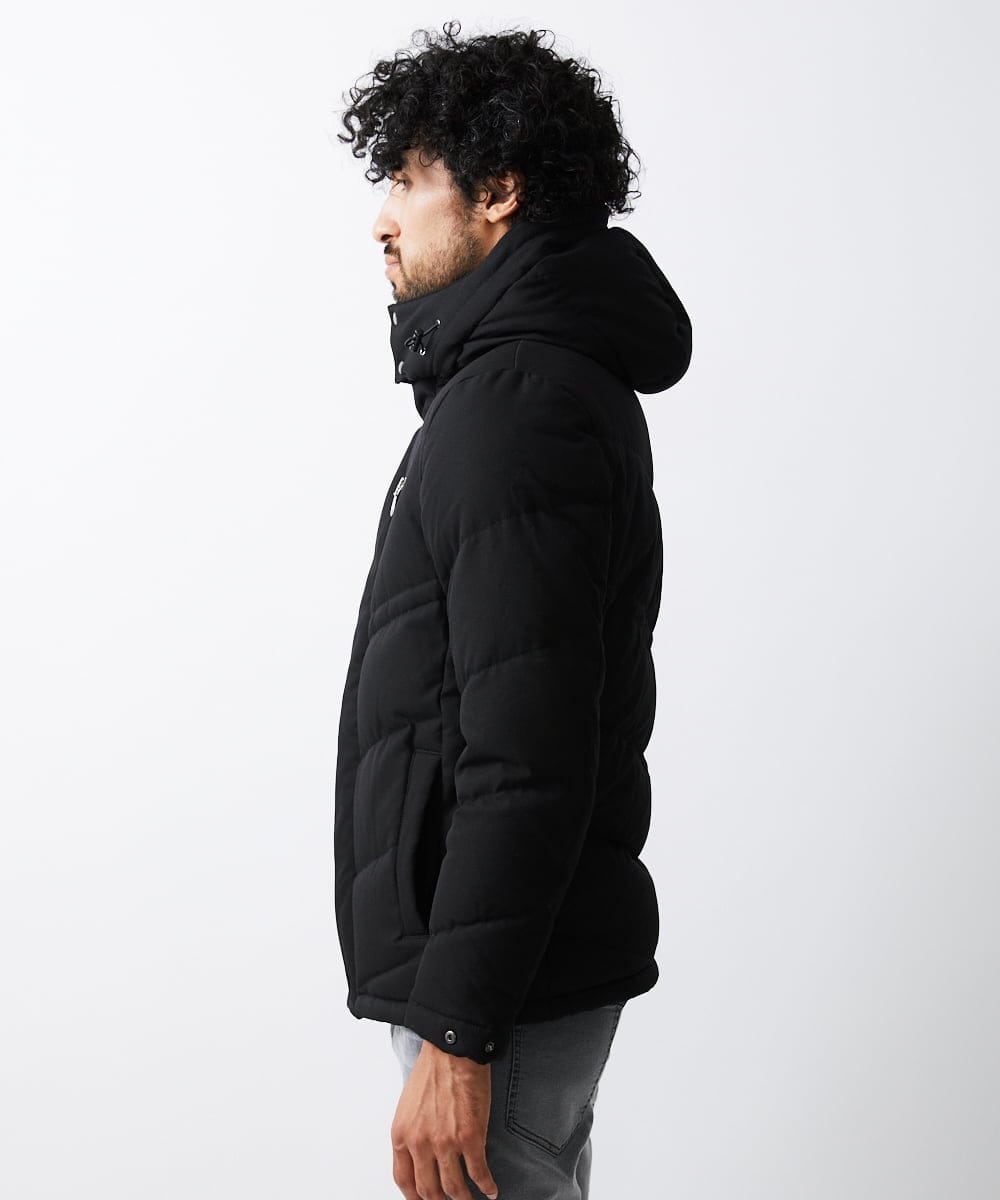 MKJAX23250 MK MICHEL KLEIN HOMME(MKミッシェルクランオム) ウールタッチ / ブラックダウンブルゾン ブラック(94)