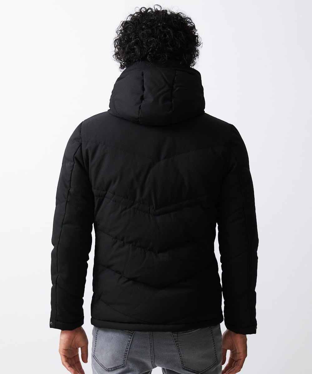 MKJAX23250 MK MICHEL KLEIN HOMME(MKミッシェルクランオム) ウールタッチ / ブラックダウンブルゾン ブラック(94)