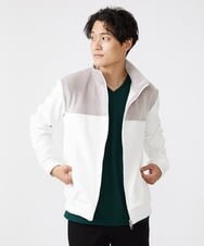 MKJAX28130 MK MICHEL KLEIN HOMME(MKミッシェルクランオム) ベロアスタンドブルゾン ホワイト(90)