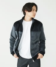 MKJAX28130 MK MICHEL KLEIN HOMME(MKミッシェルクランオム) ベロアスタンドブルゾン ダークグレー(93)