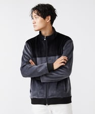 MKJAX28130 MK MICHEL KLEIN HOMME(MKミッシェルクランオム) ベロアスタンドブルゾン ダークグレー(93)