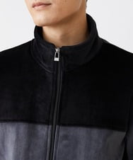 MKJAX28130 MK MICHEL KLEIN HOMME(MKミッシェルクランオム) ベロアスタンドブルゾン ダークグレー(93)