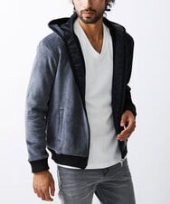 MKJAX29130 MK MICHEL KLEIN HOMME(MKミッシェルクランオム) ベロアZIPパーカー ダークグレー(93)