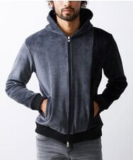 MKJAX29130 MK MICHEL KLEIN HOMME(MKミッシェルクランオム) ベロアZIPパーカー ダークグレー(93)