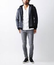 MKJAX29130 MK MICHEL KLEIN HOMME(MKミッシェルクランオム) ベロアZIPパーカー ダークグレー(93)