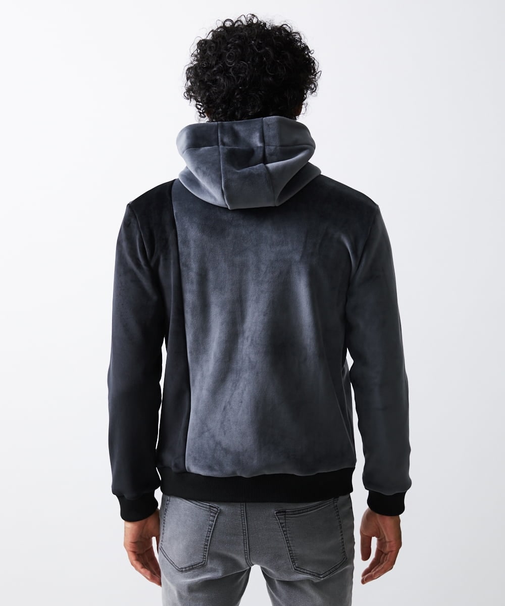 MKJAX29130 MK MICHEL KLEIN HOMME(MKミッシェルクランオム) ベロアZIPパーカー ダークグレー(93)