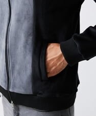 MKJAX29130 MK MICHEL KLEIN HOMME(MKミッシェルクランオム) ベロアZIPパーカー ダークグレー(93)
