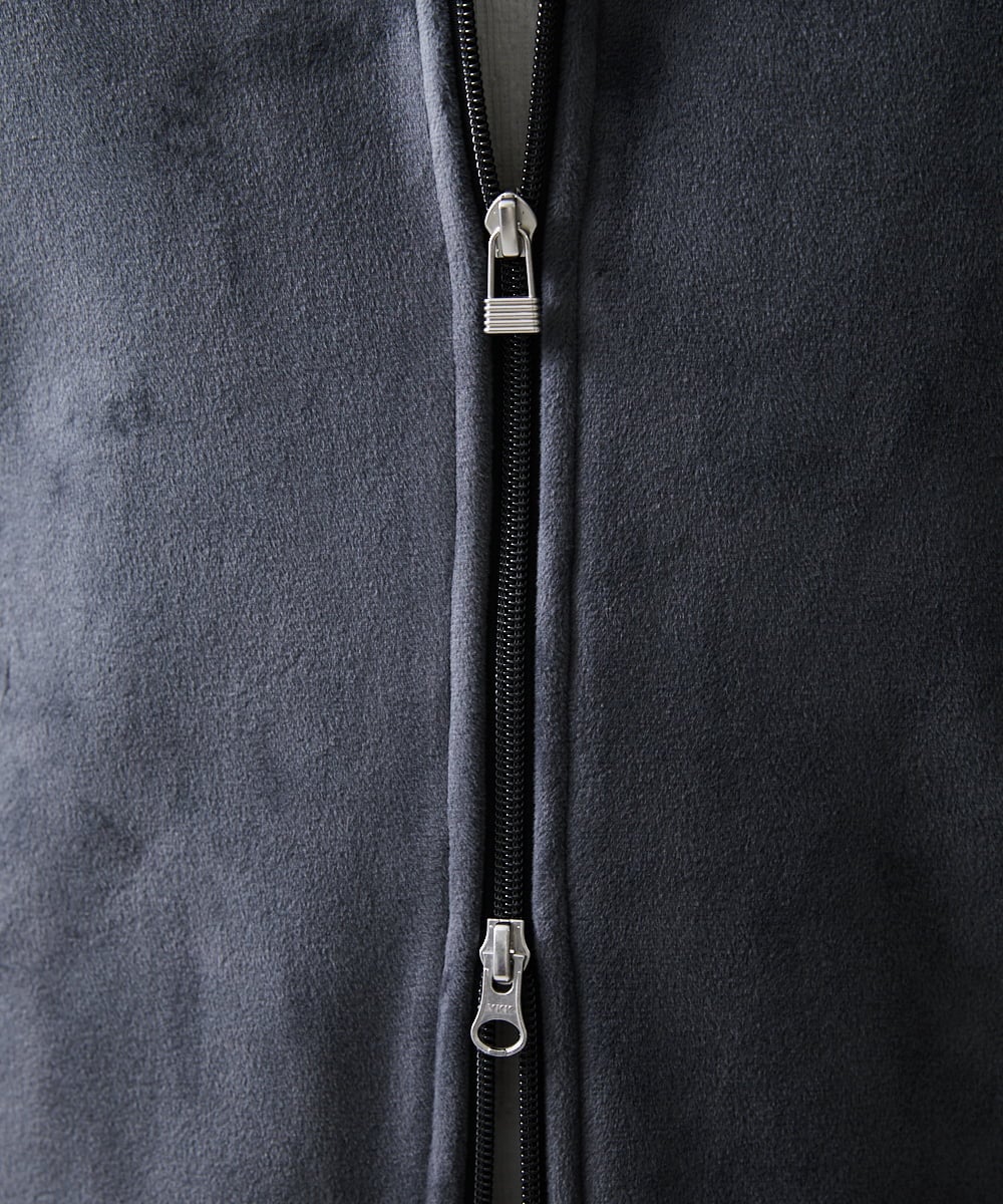 MKJAX29130 MK MICHEL KLEIN HOMME(MKミッシェルクランオム) ベロアZIPパーカー ダークグレー(93)