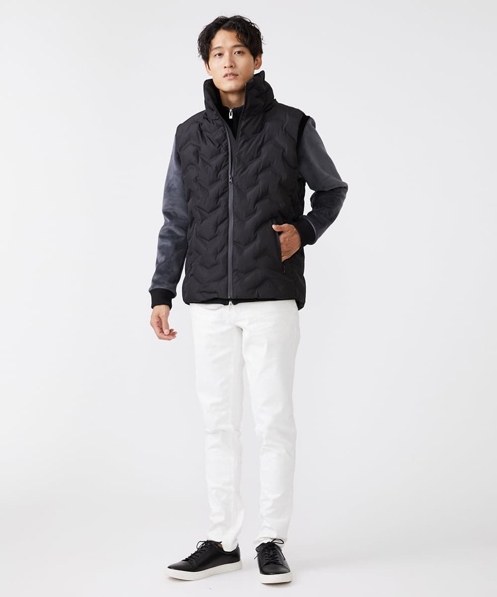 MKJAX81180 MK MICHEL KLEIN HOMME(MKミッシェルクランオム) シームレス / 中綿ベスト ブラック(94)
