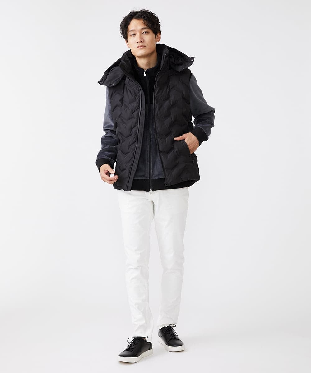 MKJAX81180 MK MICHEL KLEIN HOMME(MKミッシェルクランオム) シームレス / 中綿ベスト ブラック(94)
