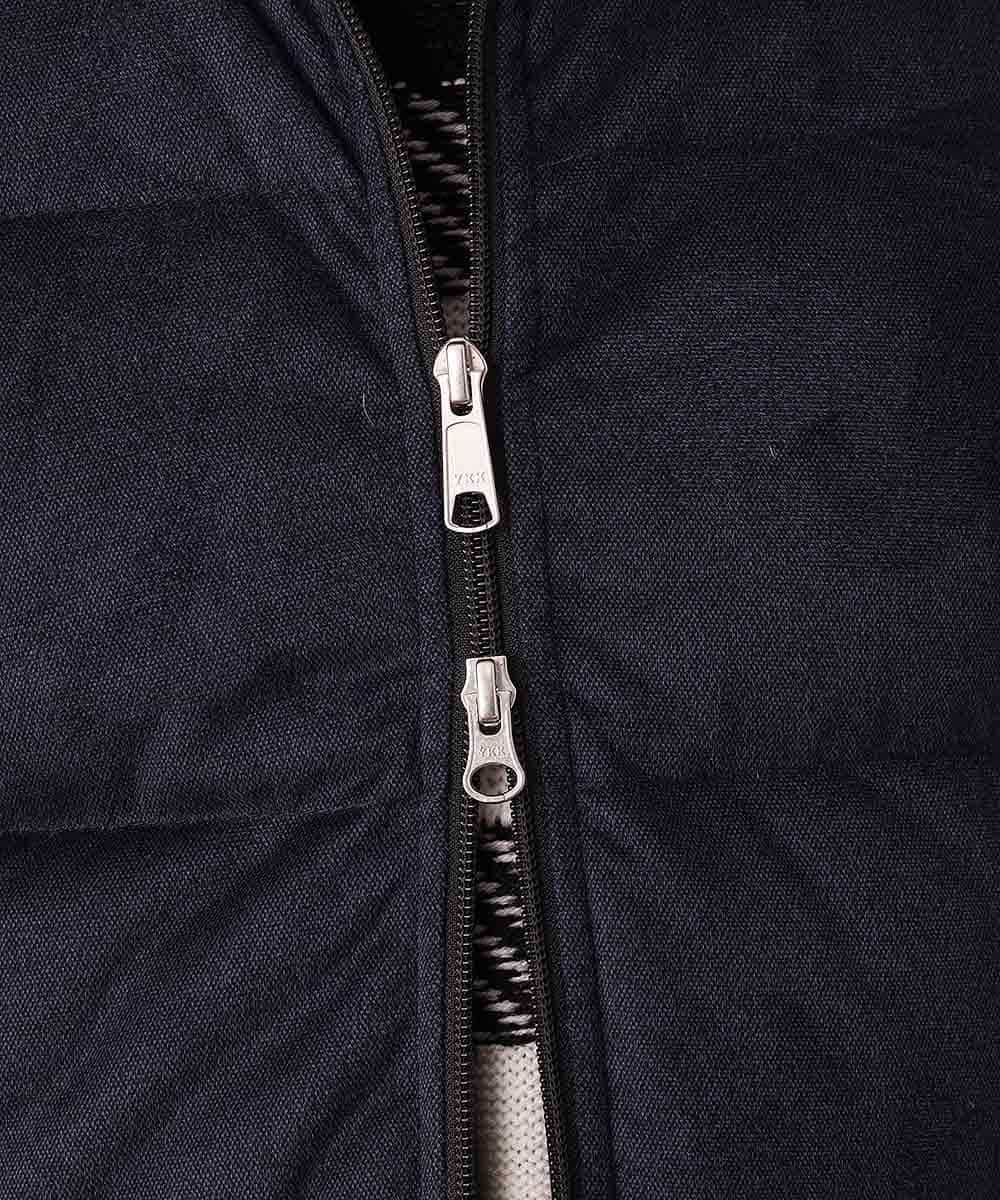 MKJCL82200 MK MICHEL KLEIN HOMME(MKミッシェルクランオム) ダウンブルゾン／スエードタッチツイード ネイビー