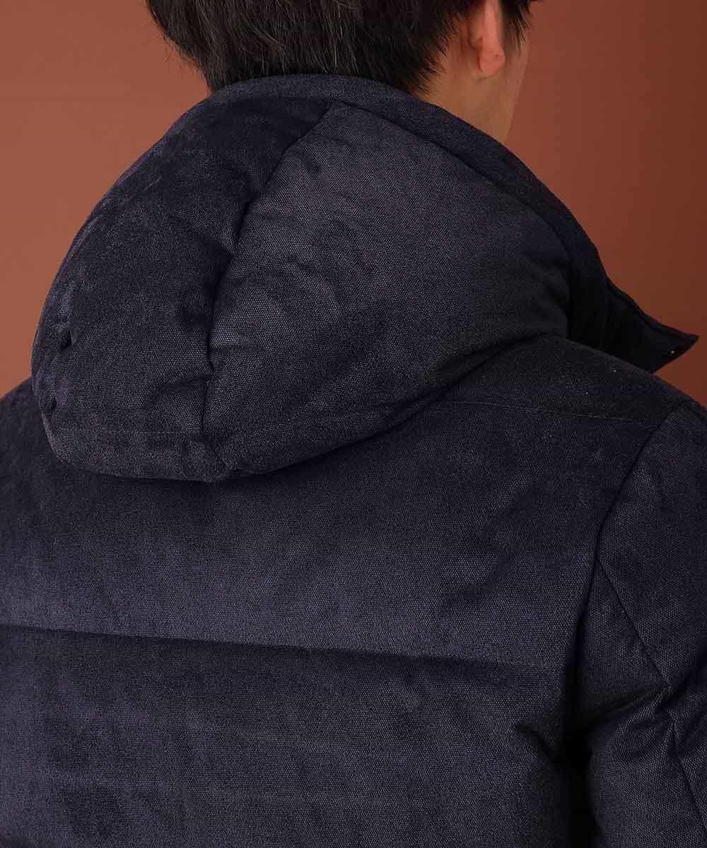 MKJCL82200 MK MICHEL KLEIN HOMME(MKミッシェルクランオム) ダウンブルゾン／スエードタッチツイード ネイビー