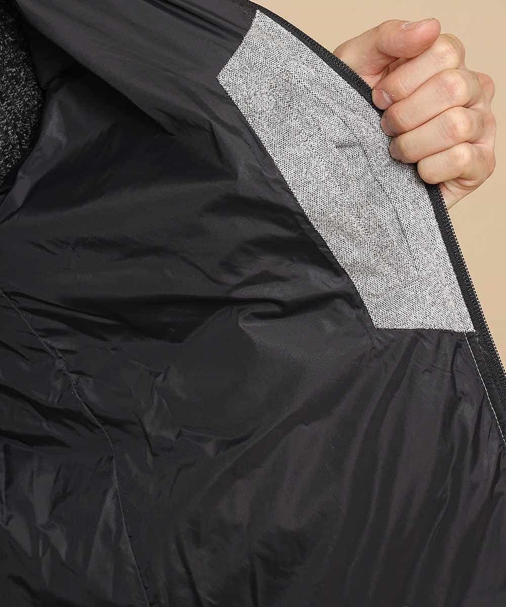 MKJCL82200 MK MICHEL KLEIN HOMME(MKミッシェルクランオム) ダウンブルゾン／スエードタッチツイード グレー