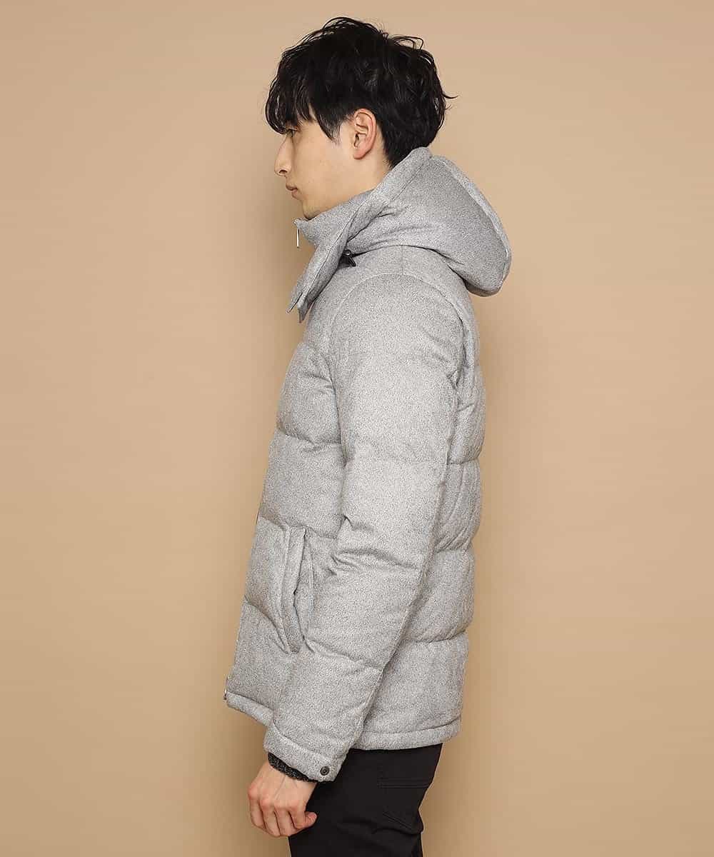 MKJCL82200 MK MICHEL KLEIN HOMME(MKミッシェルクランオム) ダウンブルゾン／スエードタッチツイード グレー