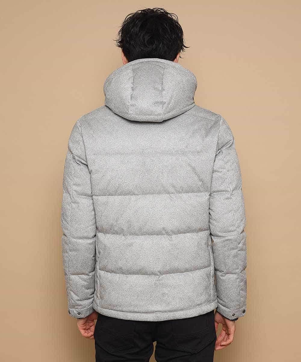 MKJCL82200 MK MICHEL KLEIN HOMME(MKミッシェルクランオム) ダウンブルゾン／スエードタッチツイード グレー
