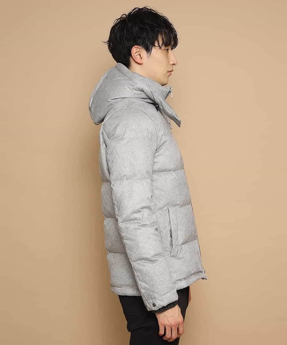 MKJCL82200 MK MICHEL KLEIN HOMME(MKミッシェルクランオム) ダウンブルゾン／スエードタッチツイード グレー