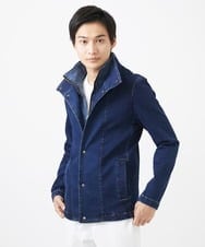 MKJDC02290 MK MICHEL KLEIN HOMME(MKミッシェルクランオム) ダブルカラーデニムブルゾン ブルー