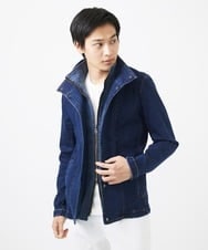 MKJDC02290 MK MICHEL KLEIN HOMME(MKミッシェルクランオム) ダブルカラーデニムブルゾン ブルー