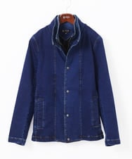 MKJDC02290 MK MICHEL KLEIN HOMME(MKミッシェルクランオム) ダブルカラーデニムブルゾン ブルー