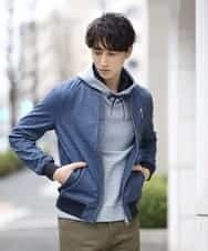 MKJDL42130 MK MICHEL KLEIN HOMME(MKミッシェルクランオム) ブルゾン／デニムテックジャージ ネイビー