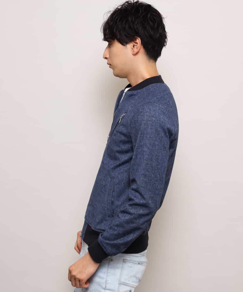 MKJDL42130 MK MICHEL KLEIN HOMME(MKミッシェルクランオム) ブルゾン／デニムテックジャージ ネイビー