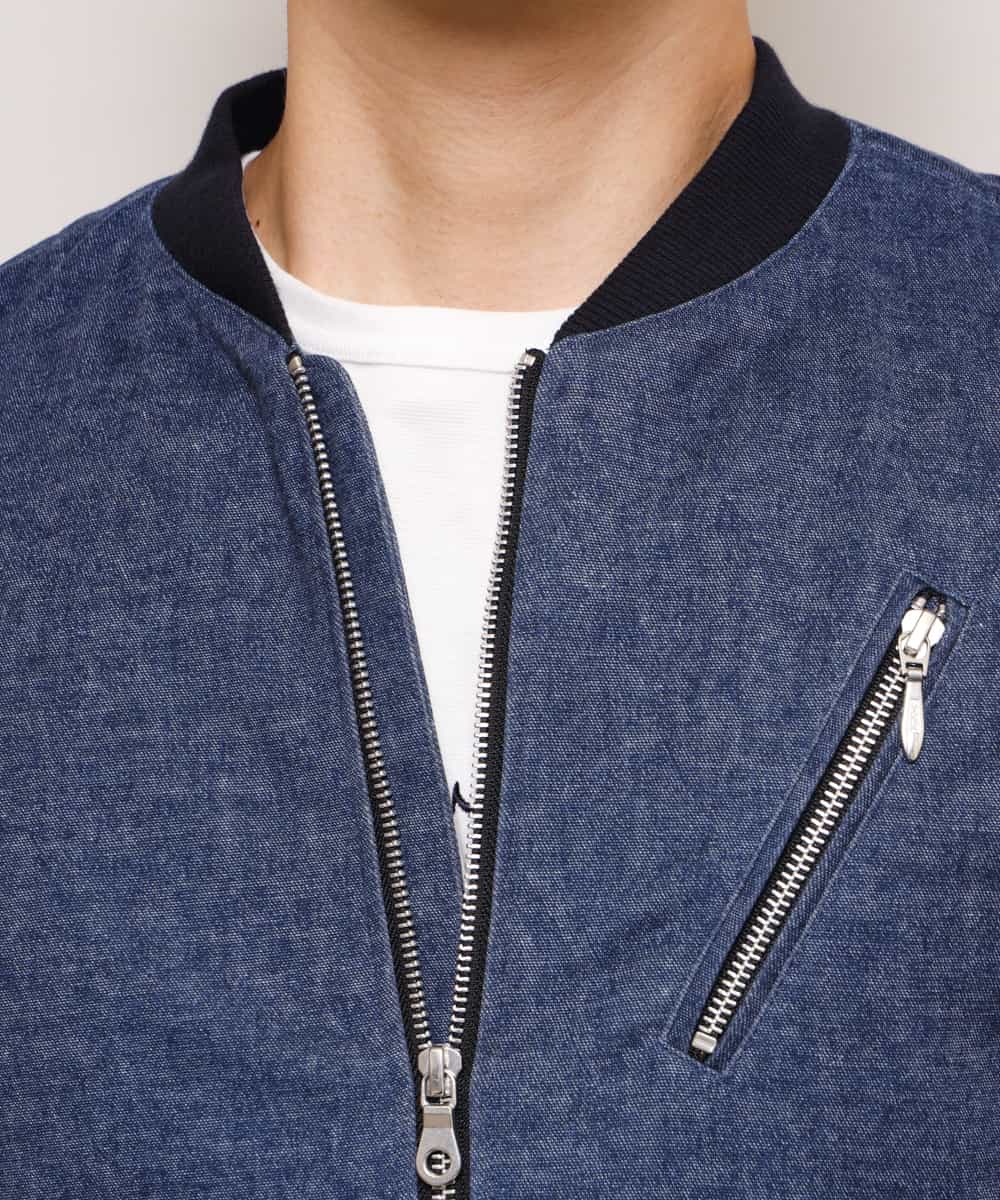 MKJDL42130 MK MICHEL KLEIN HOMME(MKミッシェルクランオム) ブルゾン／デニムテックジャージ ネイビー