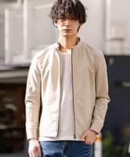 MKJDO02130 MK MICHEL KLEIN HOMME(MKミッシェルクランオム) 【快適ストレッチ】MA-1ブルゾン／バックストームストレッチ アイボリー(80)