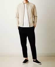 MKJDO02130 MK MICHEL KLEIN HOMME(MKミッシェルクランオム) 【快適ストレッチ】MA-1ブルゾン／バックストームストレッチ アイボリー(80)