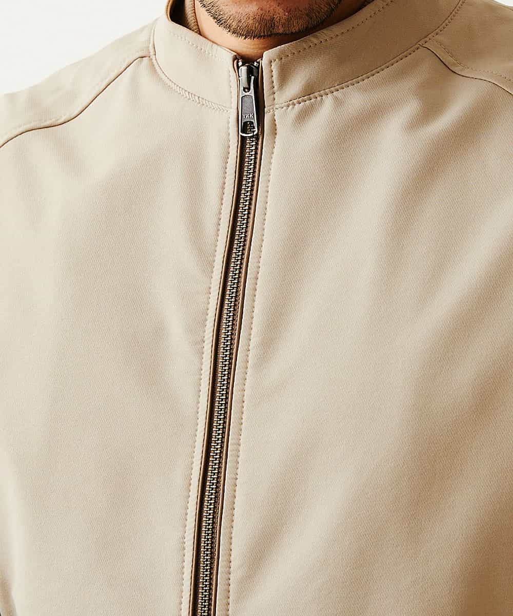 MKJDO02130 MK MICHEL KLEIN HOMME(MKミッシェルクランオム) 【快適ストレッチ】MA-1ブルゾン／バックストームストレッチ アイボリー(80)