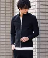 MKJDO02130 MK MICHEL KLEIN HOMME(MKミッシェルクランオム) 【快適ストレッチ】MA-1ブルゾン／バックストームストレッチ ブラック(94)