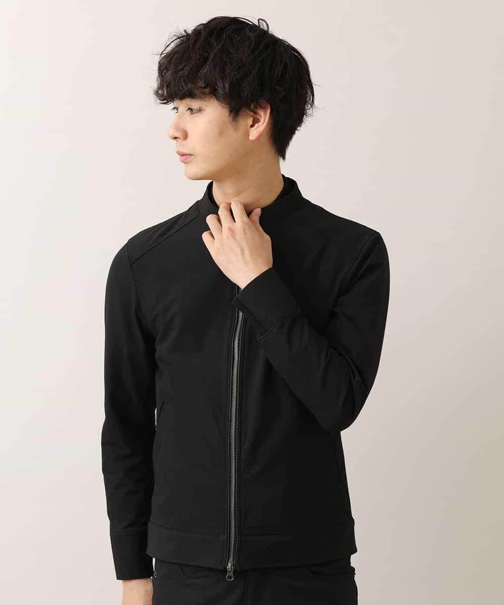MKJDO02130 MK MICHEL KLEIN HOMME(MKミッシェルクランオム) 【快適ストレッチ】MA-1ブルゾン／バックストームストレッチ ブラック(94)