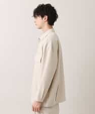 MKJDO71090 MK MICHEL KLEIN HOMME(MKミッシェルクランオム) ビックCPOシャツ／REFLAXウェザークロス アイボリー(80)