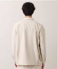 MKJDO71090 MK MICHEL KLEIN HOMME(MKミッシェルクランオム) ビックCPOシャツ／REFLAXウェザークロス アイボリー(80)